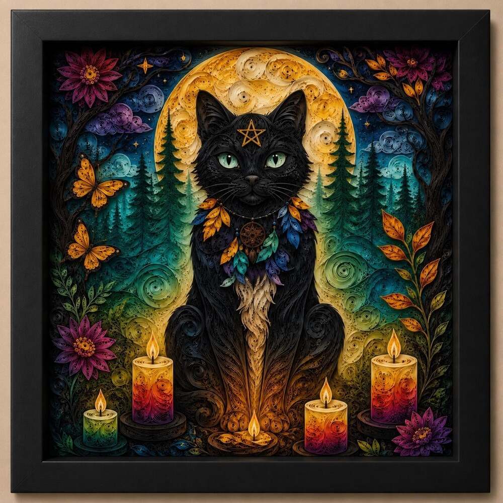 8 X 8 Black Framed Mystical Black Cda 9